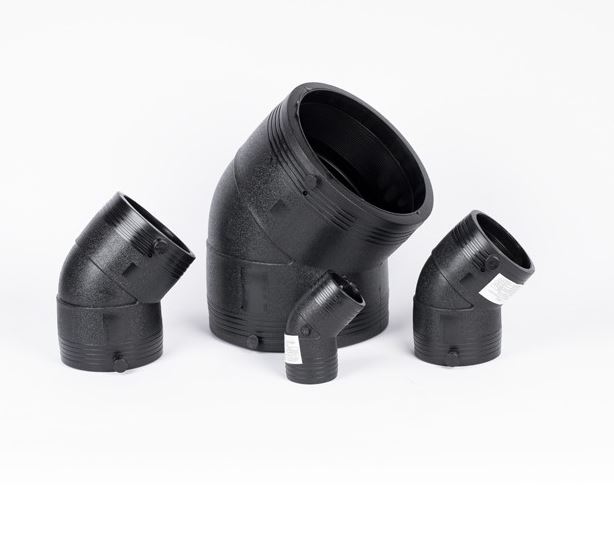 Bagaimanakah reka bentuk HDPE Electrofusion 45 Degree Elbow meningkatkan kecekapan aliran dalam saluran paip bendalir atau gas?